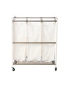 Trinity 3 Bag Laundry Cart In White