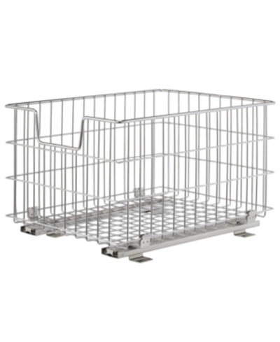 Trinity Wire Basket With Slides, Pack Of 2 In Chrome