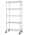 TRINITY 5-TIER WIRE SHELVING RACK INCLUDES WHEELS