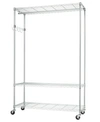 Trinity Ecostorage 3-tier Rolling Garment Rack In Chrome