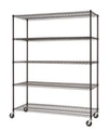 TRINITY BASICS 5-TIER WIRE SHELVING RACK WITH NSF INCLUDES WHEELS