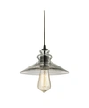 Elk Lighting Hammered Glass Collection 1 Light Mini Pendant In Oil Rubbed Bronze In Bronze