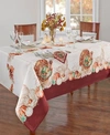 Elrene Holiday Turkey Bordered Fall Tablecloth, 60" X 84" In Multi