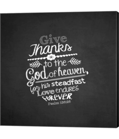 Metaverse Psalm 136 26, Give Thanks, Chalkboard By Inspire Me Canvas Art In Multi
