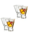 JOYJOLT CARRE SQUARE MARTINI GLASSES, SET OF 4