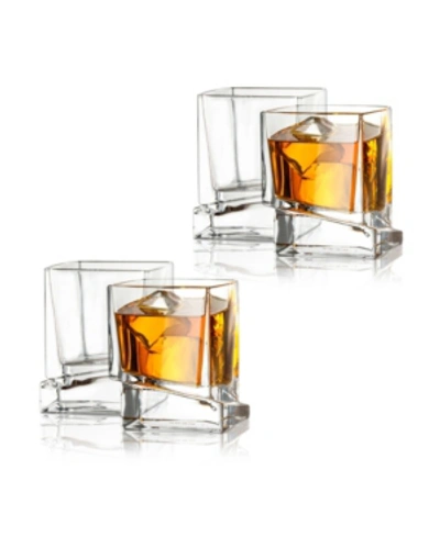 JOYJOLT CARRE SQUARE WHISKEY GLASSES, SET OF 4