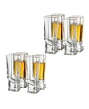 Joyjolt Carre Square Shot Glasses, Set Of 8 In Clear