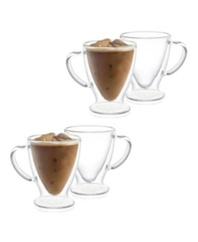 JOYJOLT DECLAN IRISH COFFEE DOUBLE WALL INSULATED MUGS, SET OF 4