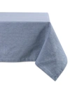Design Imports Solid Chambray Tablecloth 60" X 84" In Blue