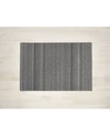 Chilewich Skinny Stripe Shag Mat 18" X 28" In Shadow