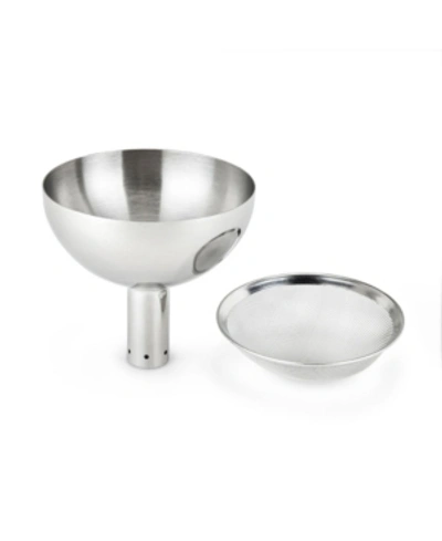 True Fountain Aerating Decanter Funnel In Silver