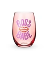 BLUSH BOSS BABE STEMLESS WINE GLASS