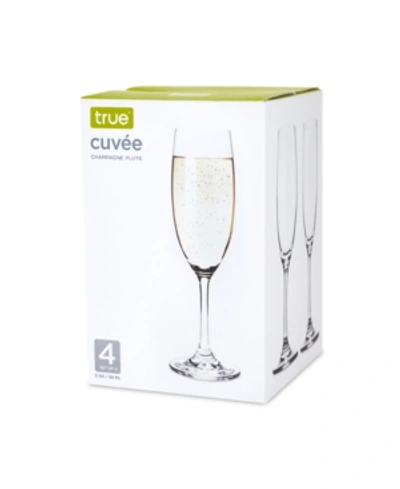 True Cuvee Champagne Flutes, Set Of 4 In Clear