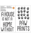 BREWSTER HOME FASHIONS HOME WITH PAW PRINTS WALL QUOTE