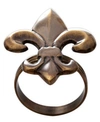 ST. CROIX KINDWER BRONZE FLEUR DE LIS NAPKIN RING