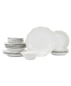 Vietri Incanto Stone Assorted 16-pc Dinnerware Set, Service For 4 In White