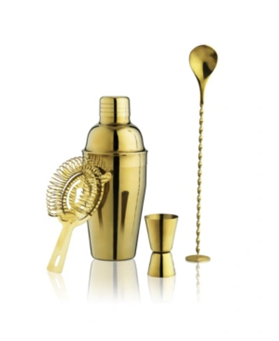 True Gold Barware Set In Gold-tone