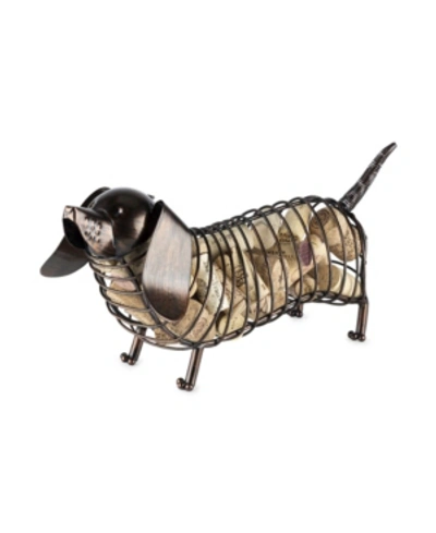 True Woof Dachshund Cork Holder In Silver