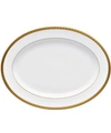 Noritake Crestwood Gold Oval Platter In Gold White