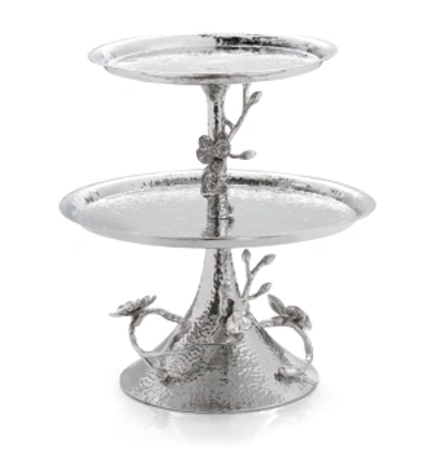 MICHAEL ARAM WHITE ORCHID 2-TIER ETAGERE