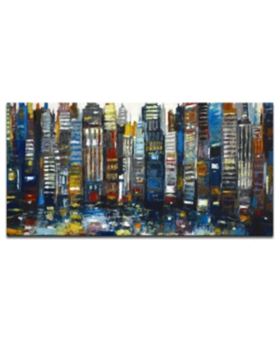 Ready2hangart , 'big City' Abstract Canvas Wall Art, 24x48" In Multi