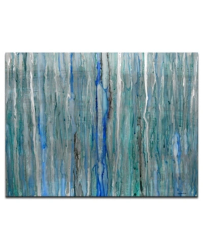 Ready2hangart 'rain' Abstract Blue Canvas Wall Art, 30x40" In Multi