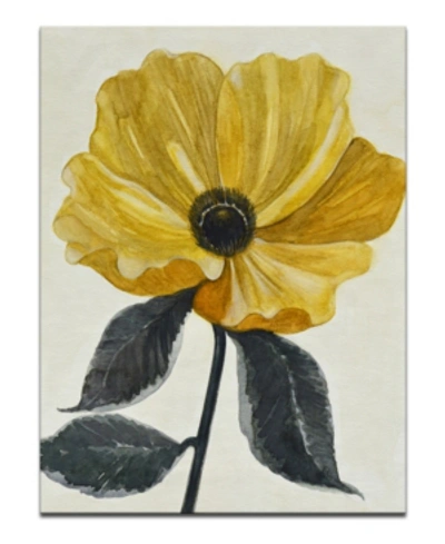 Ready2hangart , 'elegant Poppy Iv' Yellow Floral Canvas Wall Art, 40x30" In Multi