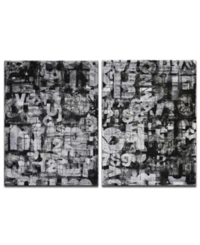 Ready2hangart , 'street Smart I/ii' 2 Piece Abstract Canvas Wall Art Set, 30x20" In Multi