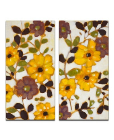 Ready2hangart 'yellow Florals' 2 Piece Canvas Wall Art Set, 40x40" In Multi