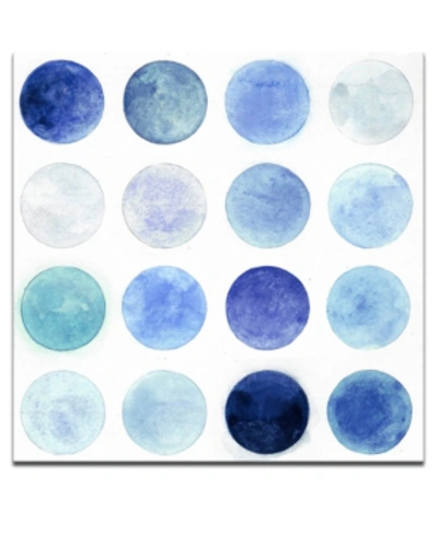 Ready2hangart 'blue Lunar Ii' Abstract Canvas Wall Art, 30x30" In Multi