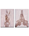 Ready2hangart 'peace And Namaste' Inspirational 2-pc. Canvas Wall Decor Set In No Color