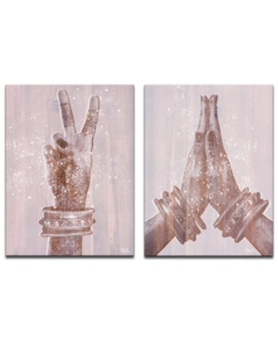Ready2hangart 'peace And Namaste' Inspirational 2-pc. Canvas Wall Decor Set In No Color
