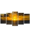 Ready2hangart Niue Sunset 5 Piece Wrapped Canvas Coastal Wall Art Set, 30" X 60" In No Color