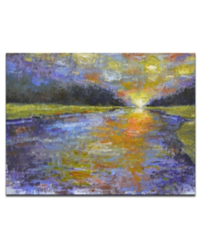 Ready2hangart , 'ravine Sunset' Abstract Landscape Canvas Wall Art, 30x40" In Multi