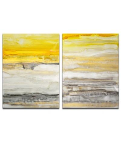 Ready2hangart , 'latest Sunset I/ii' 2 Piece Abstract Canvas Wall Art Set,30x20" In Multi