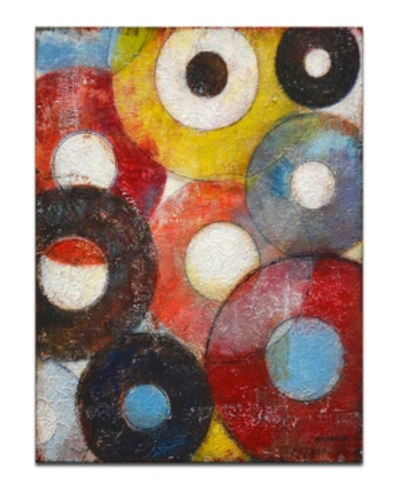 Ready2hangart , 'color Wheels I' Colorful Abstract Canvas Wall Art, 30x20" In Multi