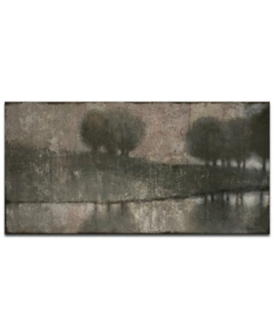 Ready2hangart , 'gray Banks' Abstract Canvas Wall Art, 24x48" In Multi