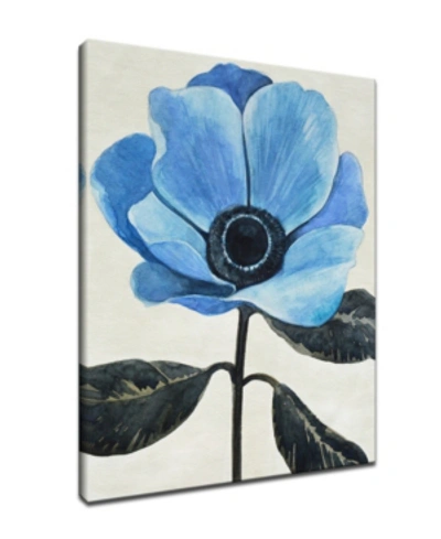 Ready2hangart , 'elegant Poppy Iii' Blue Floral Canvas Wall Art, 30x20" In Multi