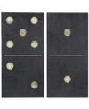Jla Home 'two Black Dominoes' Gel-coated 2-pc. Canvas Wall Art Set In Black