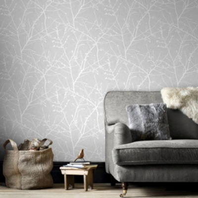 Graham & Brown Innocence Wallpaper In Grey
