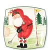 Vietri Old St. Nick Square Platter - Golfing In Handpainted