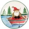 Vietri Old St. Nick Fishing Round Platter In Handpainted