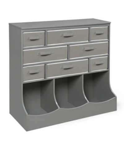 Badger Basket Storage Station With Eight Baskets And Three Bins In Gray