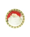 Vietri Old St. Nick Striped Hat Dinner Plate In Red