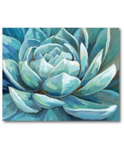 Courtside Market Cerulean Succulent Gallery-wrapped Canvas Wall Art In Multi