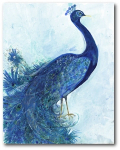Courtside Market The Blue Peacock Gallery-wrapped Canvas Wall Art In Multi