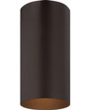 Volume Lighting 1-light Flush Mount Cylinder Ceiling Fixture In Bronze