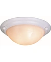 Volume Lighting Lunar 2-light Flush Mount Ceiling Fixture In White