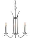 Volume Lighting Alesia 3-light Hanging Chandelier In Silver