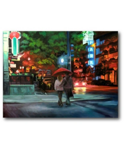 Courtside Market Date Night Gallery-wrapped Canvas Wall Art - 16" X 20" In Multi